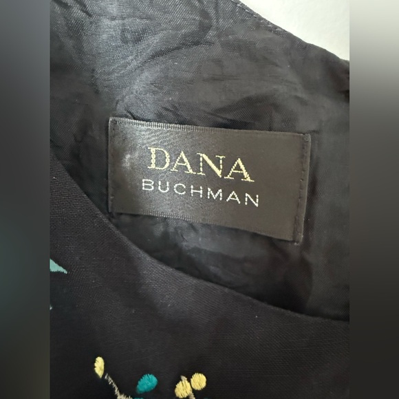 Dana Buchman Fully Embroidered Floral Silk & Linen Top - Picture 6 of 12